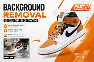 do professional background removal and add drop shadow