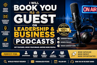 book you as a guest on leadership and business podcasts for public speaking