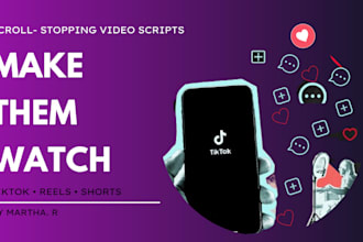 write engaging short form video scripts for tiktok reels and shorts