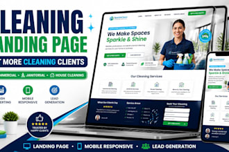 design cleaning landing page