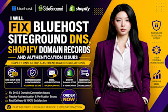 fix bluehost siteground dns, shopify domain records and authentication issues