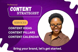 be your content strategist for content marketing and content strategy
