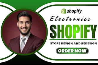 design shopify electronics store or shopify dropshipping