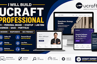online CV personal brand startup law firm business saas ucraft portfolio website