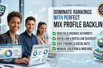 mix profile backlinks forums and social networks