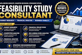 create a professional feasibility study, business plan and market research