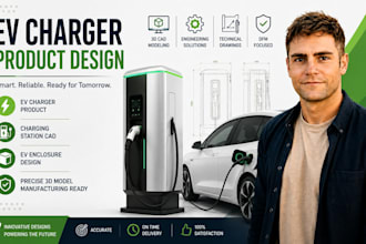 design ev charger product, charging station cad, ev enclosure, charger cad