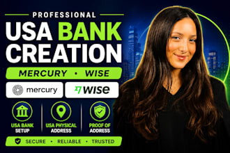 do USA bank creation for any country get USA address and proof of address