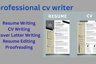write, proofread, and review your CV, resume, andcover letter