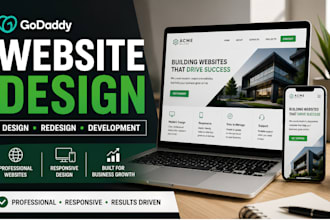 godaddy website design, redesign godaddy development for business website