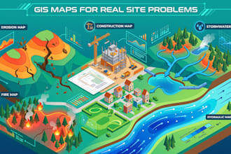 design erosion map, construction map, stormwater map, fire map, hydraulic map