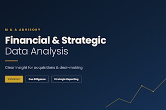 review, analyse and present financial and strategic data on acquisitions