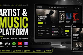 music website, artist website, dj website, podcast website, musician website seo