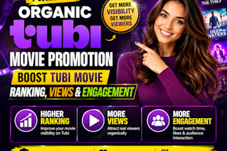 do organic tubi movie promotion boost tubi movie ranking views and engagement