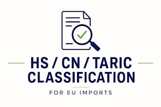 classify your product with an hs, cn or taric code