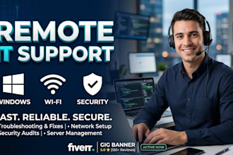provide remote IT support, tech support, and windows troubleshooting