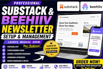 substack setup manage substack newsletter and setup beehiiv newsletter