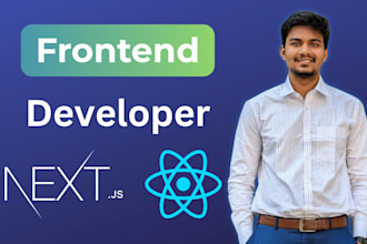 be frontend developer for react and nextjs application