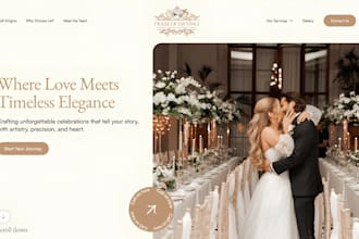 design beautiful canva wedding website, wedding planner and photography website