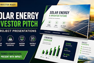 design startup solar energy investor pitch and project presentations