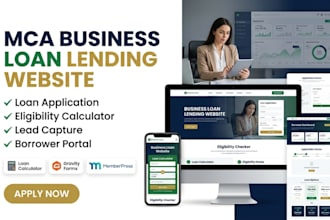 build mca, business loan, lending website, loanpro, loan application website