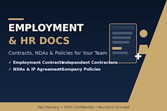 draft employment contracts, ndas, and HR documents for your growing team