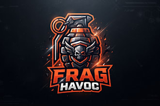 design a bold grenade logo for your gaming brand