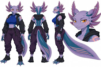 custom furry reference sheet furry ref sheet anthro furry sheet fursona sheet