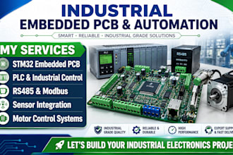 do industrial embedded pcb, arm stm32, plc, rs485, modbus, sensor, motor control