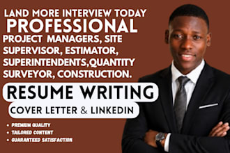 write and rewrite construction resume for, site supervisor, hse, estimator, hvac