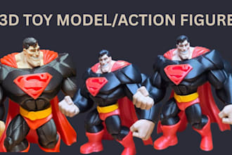 3d toy, 3d action figure, 3d figurines, toy design for 3d printing redenring