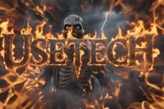 make 3 horror scary dark thunder intro logo