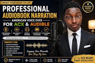 narrate your audiobook with an american deep male voiceover for acx and audible