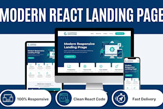 build a fast, responsive react landing page or website