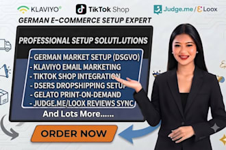 setup german klaviyo tiktok shop dsers with judge me loox gelato and reviews