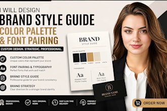 design brand style guide color palette font pairing  custom design brandstrategy