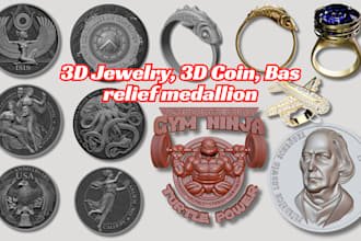 sculpt printable 3d coin bas relief medallion coin 3d jewelry for 3d printing
