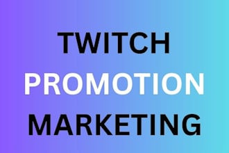 do twitch promotion to drive more views