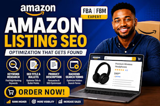 optimize amazon product listing SEO, fba listing and product description