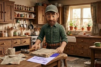 modern 3d ai claymation ai stop motion claymation style for brand