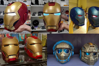 3d print and paint wearable 3d cosplay helmet mask armor stl props for 3d print