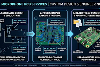 design microphone pcb, mic preamp and low noise audio circuit