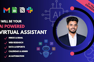 be your ai powered virtual assistant for admin, email and research