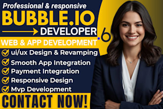 build bubble io website, design bubble mvp, bubble app developer