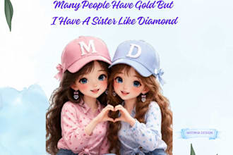 design personalized sister day poster with name