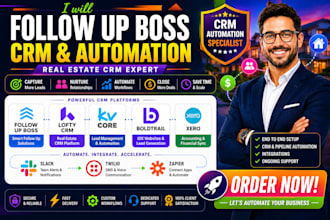follow up boss lofty crm xero kvcore boldtrail slack twillo zapier automation