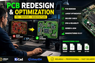 redesign, repair and optimize pcb layout, circuit schematic for manufacturing