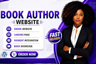 design author website, author landing page, ebook website, book author website