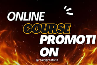 online course promotion, link promotion