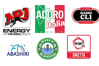 play your song and business ads on france, italy, japan radio live